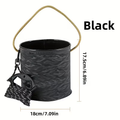 This collapsible bucket features a 3D design and is a portable plastic container.