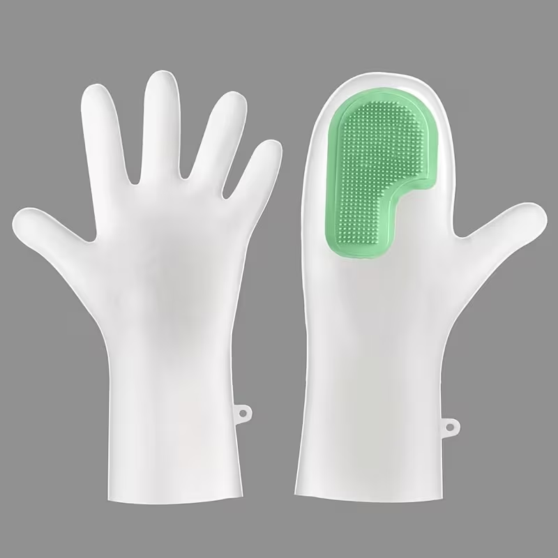 1 pair of dishwashing gloves, multi-functional magic cleaning brush